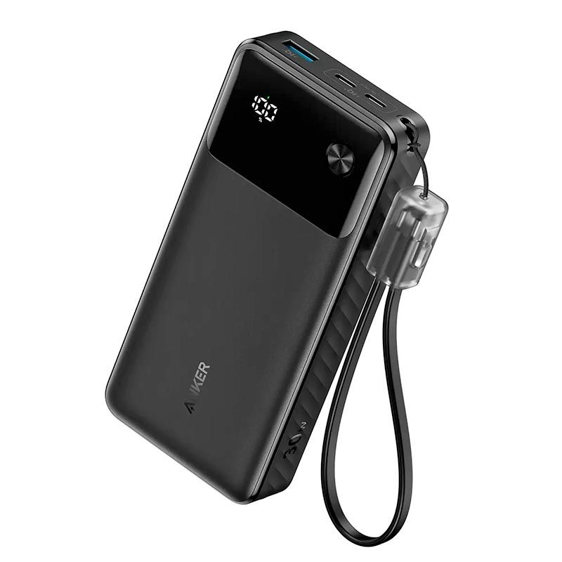 Anker 30W 20,000mAh Power Bank | Fast Charging | Digital Display | PD & QC Support | Dual USB-C & USB-A | Compact & Travel-Friendly