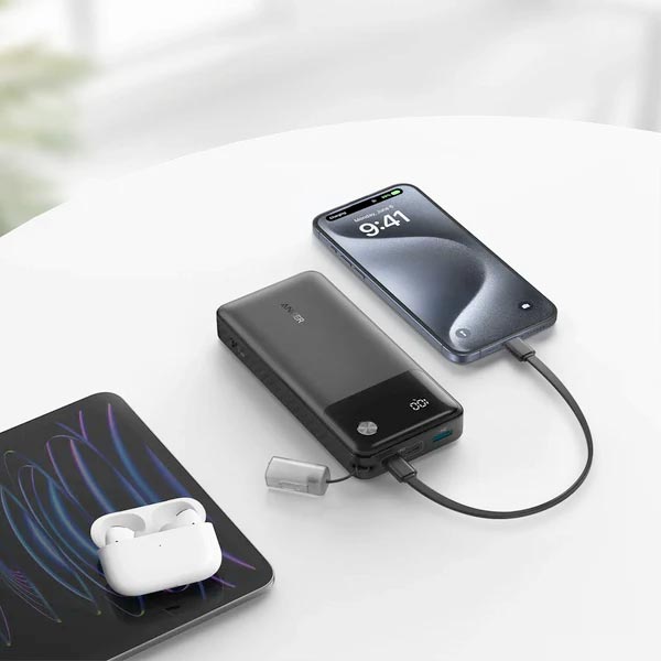 Anker 30W 20,000mAh Power Bank | Fast Charging | Digital Display | PD & QC Support | Dual USB-C & USB-A | Compact & Travel-Friendly