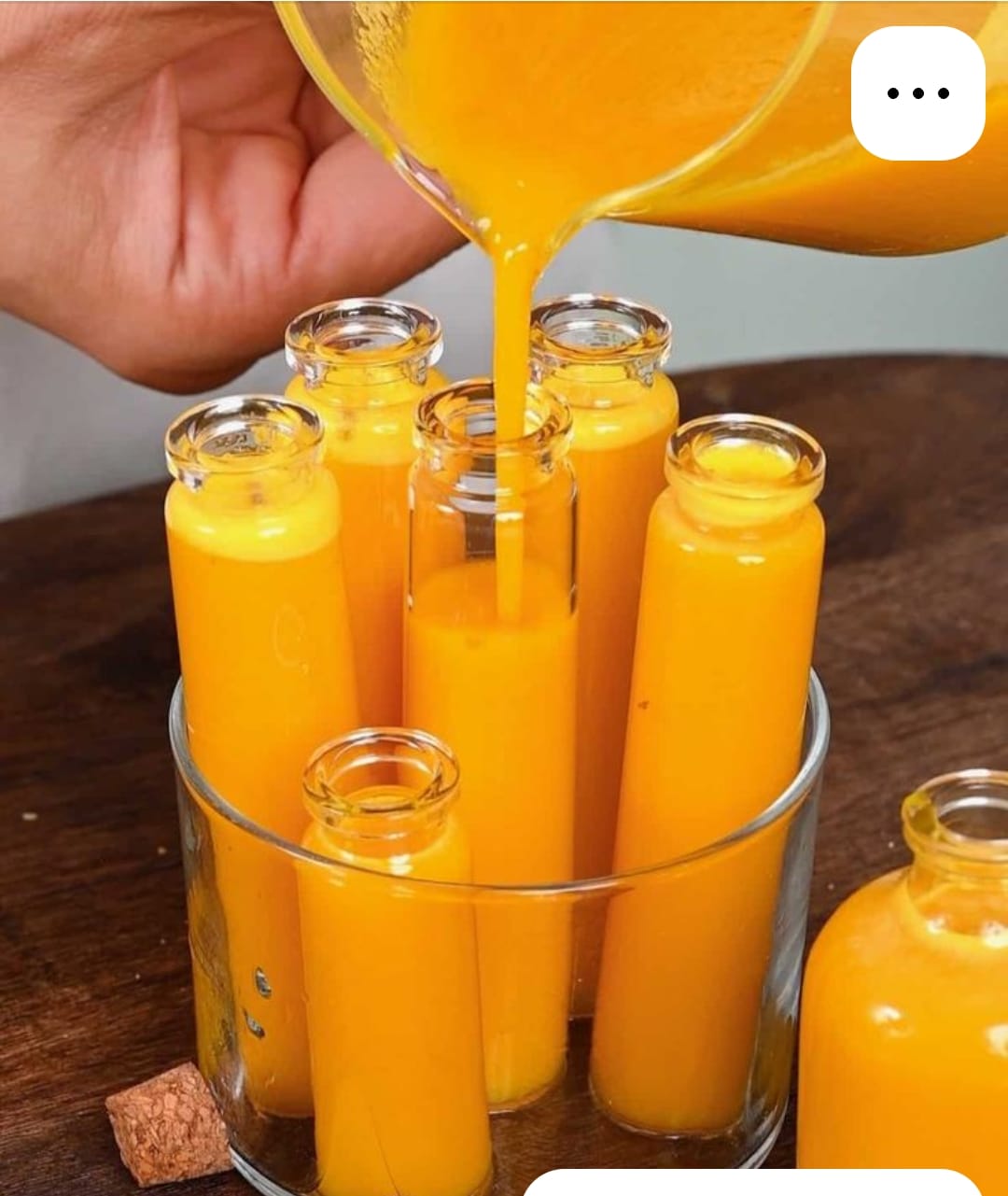 Set of 5 Ginger shots Glass Bottles set of 5 made of Glass with Black Plastic Lid and Reusable Capacity: 60ml