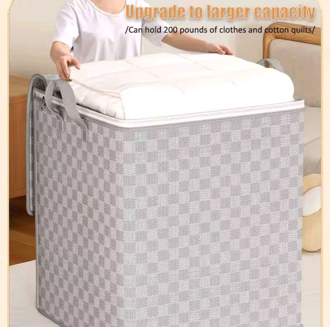 Quilt storage bags with zipper lids dustproof duvets clothes storage bags