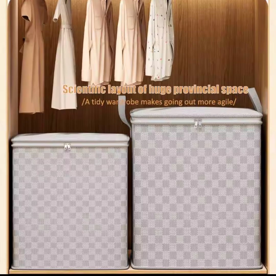 Quilt storage bags with zipper lids dustproof duvets clothes storage bags