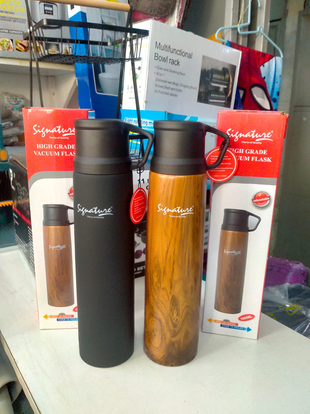 🥤 Signature Flask 1000ml – 🌡️ Premium Vacuum Insulated Bottle for Hot & Cold Drinks ☕❄️