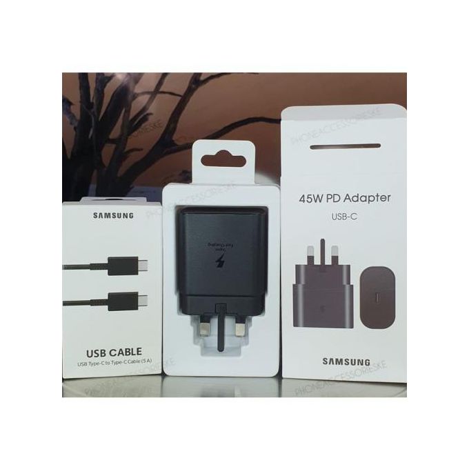 Samsung 45W Original Super Fast Charger With 5A C To C Fast Cable