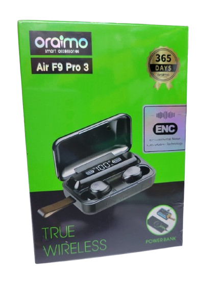 Oraimo Earpods,True -Wireless Free Pods, Superior Sound air f9 pro 3