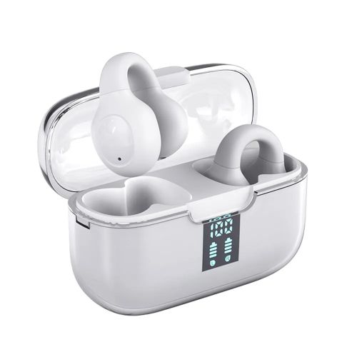TWS G91 Ear Clip Wireless Stereo Earbuds with LED Display, Hi-Fi Music, Ultra-long Standby, Sport Bluetooth Earphones
