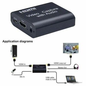 4K HDMI Video Capture Card With Audio-Black