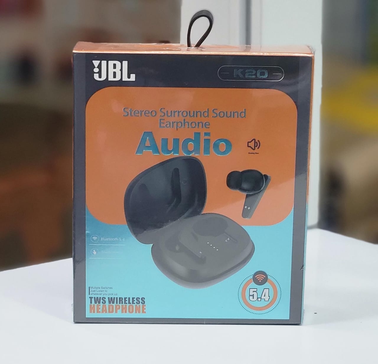 THE JBL K20 STEREO SURROUND SOUND EARBUDS,AUDIO BLUETOOTH 5.4 TOUCH CONTROL.