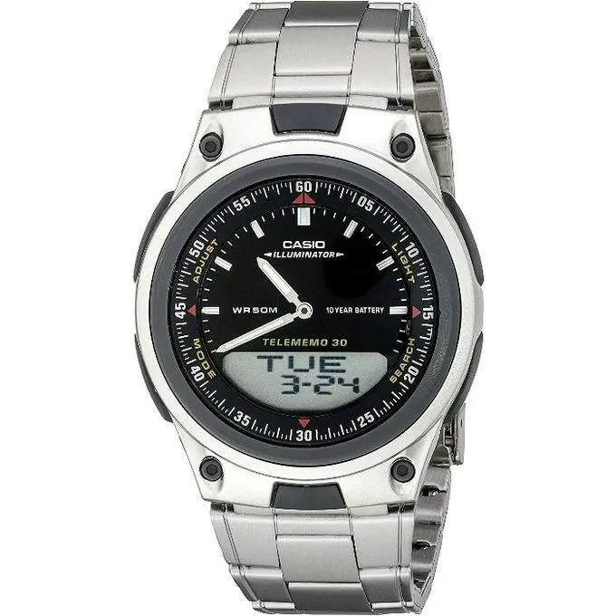 Casio AW80 Series | Men’s Analog-Digital Watch | 50M Water Resistance | Multi Alarms | 100 SEC Stopwatch | Countdown Timer | World Map for World Time | LED Light | LC Display | 10 Year Battery