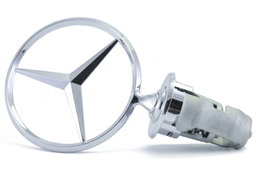 Mercedes Front Hood Logo Emblem Badge Smooth Top No Name Inscribed.