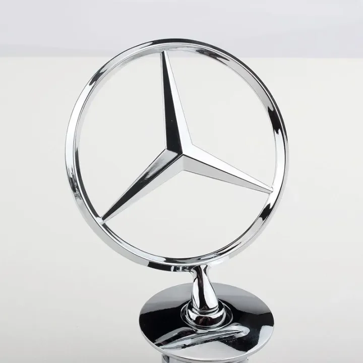 Mercedes Front Hood Logo Emblem Badge Smooth Top No Name Inscribed.