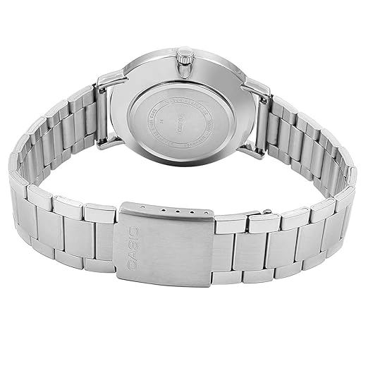 Casio MTP-VT01D-1B Men's Stainless Steel Minimalistic Black Dial 3-Hand Analog Watch