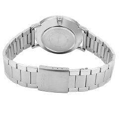 Casio MTP-VT01D-1B Men's Stainless Steel Minimalistic Black Dial 3-Hand Analog Watch