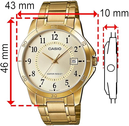 Casio Men's MTPV004G-9B Gold Stainless-Steel Quartz Watch
