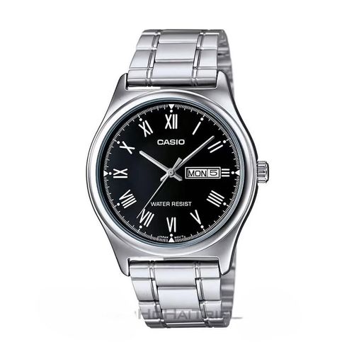 Casio MTP-V006D-1BUDF Stainless Steel Men's Watch Black Dial