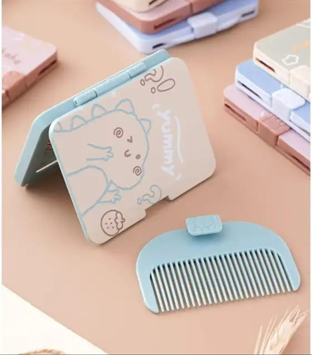 Compact Makeup Mirror for Pocket Purse Clutch,Magnifying Foldable Cosmetic Mirror, Portable Travel Mirror for Beauty, 
 Mirror for Men and Women