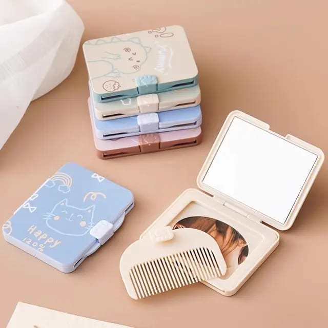 Compact Makeup Mirror for Pocket Purse Clutch,Magnifying Foldable Cosmetic Mirror, Portable Travel Mirror for Beauty, 
 Mirror for Men and Women