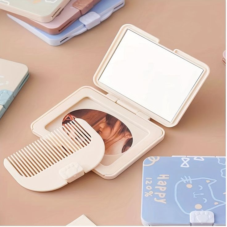 Compact Makeup Mirror for Pocket Purse Clutch,Magnifying Foldable Cosmetic Mirror, Portable Travel Mirror for Beauty, 
 Mirror for Men and Women