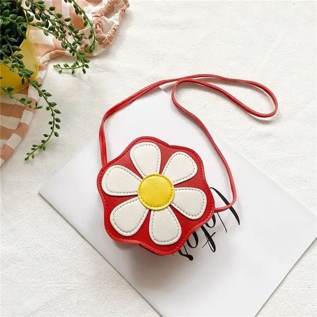 Popular Kids Colorful Flower Coin Purse Toddler PU Mini Sling Bags Cute Crossbody Bags Handbags For Baby Girl