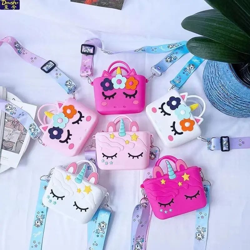Unicorn  Crossbody HandbaG Popular Kids Colorful  Coin Purse Toddler PU Mini Sling Bags Cute Crossbody Bags Handbags For Baby Girl