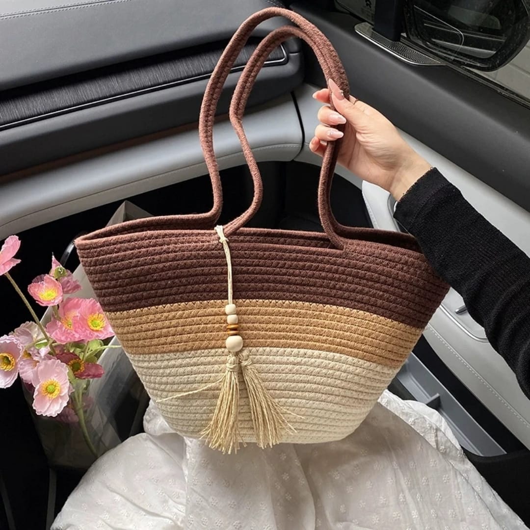Woven Bag Fashion Handbag for Commuting Woven Beach Bag Tote Bags for Women daily beach bag water resistant high quality s bag Large capacity Handbag Travel Vacation Beach Bag Straw Woven Straw bag