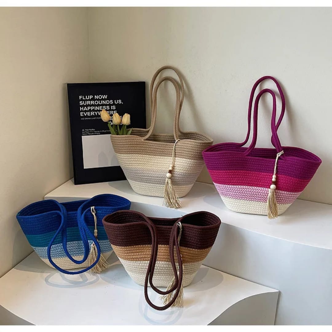 Woven Bag Fashion Handbag for Commuting Woven Beach Bag Tote Bags for Women daily beach bag water resistant high quality s bag Large capacity Handbag Travel Vacation Beach Bag Straw Woven Straw bag