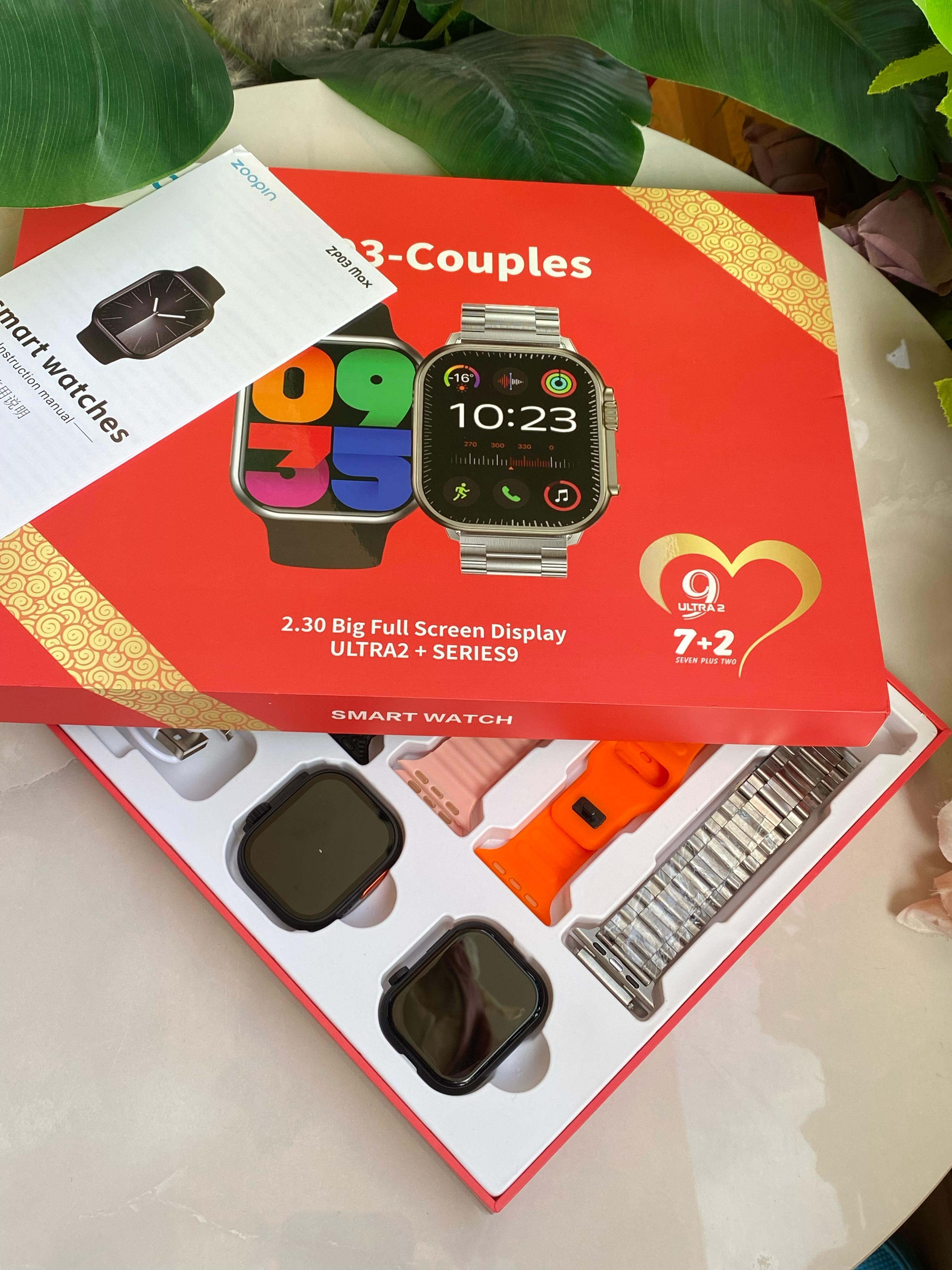 🔥🔥BACK IN STOCK🔥🔥



ZP03-COUPLE SMART WATCHES *



❇️2 Smart watches

❇️7 interchangeable straps



Features:

▪️Sports Functions: walking,Cycling,Running,jogging

▪️Message alerts

▪️Sleep monit