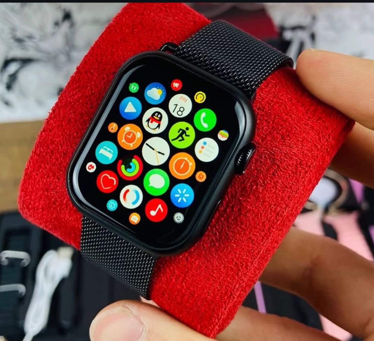 ❤️♨️RESTOCKED❤️♨️



*_HAINO TEKO LADIES SMART WATCH SQ-16 mini*



▪️3 interchangeable straps

▪️Stainless steel Bracelet 

    

  Functions:

*️⃣Sports Record : Cycling, Walking,Jogging,Running

*️