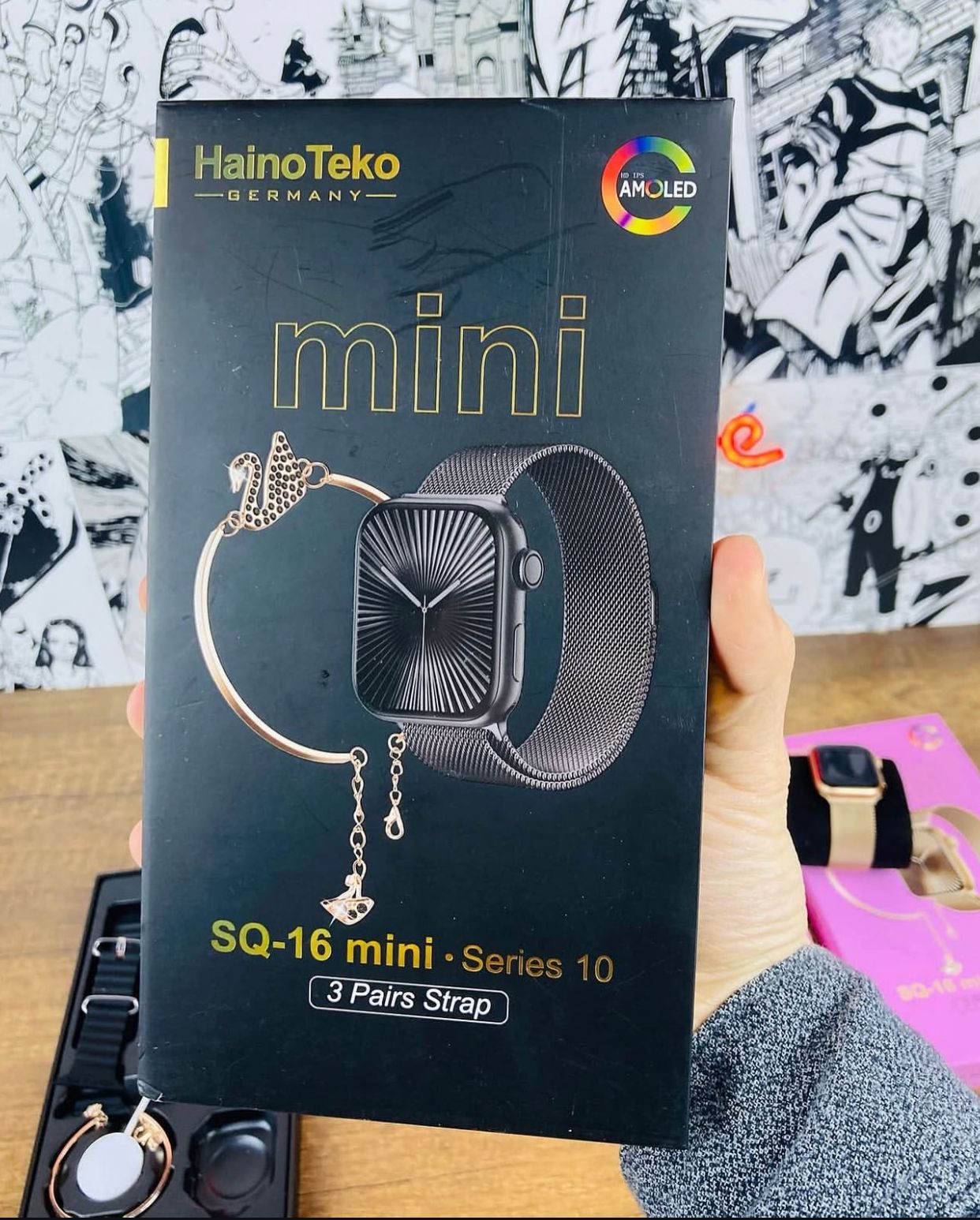 ❤️♨️RESTOCKED❤️♨️



*_HAINO TEKO LADIES SMART WATCH SQ-16 mini*



▪️3 interchangeable straps

▪️Stainless steel Bracelet 

    

  Functions:

*️⃣Sports Record : Cycling, Walking,Jogging,Running

*️