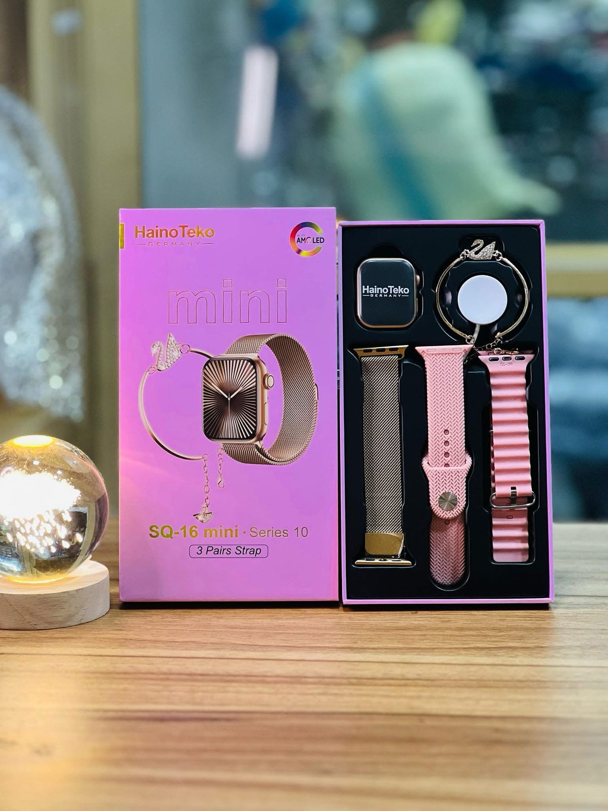 ❤️♨️RESTOCKED❤️♨️



*_HAINO TEKO LADIES SMART WATCH SQ-16 mini*



▪️3 interchangeable straps

▪️Stainless steel Bracelet 

    

  Functions:

*️⃣Sports Record : Cycling, Walking,Jogging,Running

*️