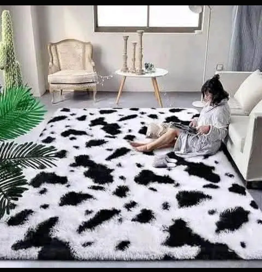 FLUFFY CARPET| 5x8 Fluffy Shag Area Rug Soft Plush Carpet – Non-Slip Living Room & Bedroom Floor Mat, Durable, fade-resistant and easy to clean with vacuum or spot wash, Modern stylish design.