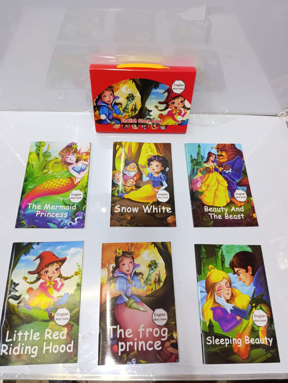 10-Piece Kids Story Book Set – English, Blue & Red Covers, Helps develop reading, imagination, and comprehension skills, Suitable for children of all ages, fun and educational.