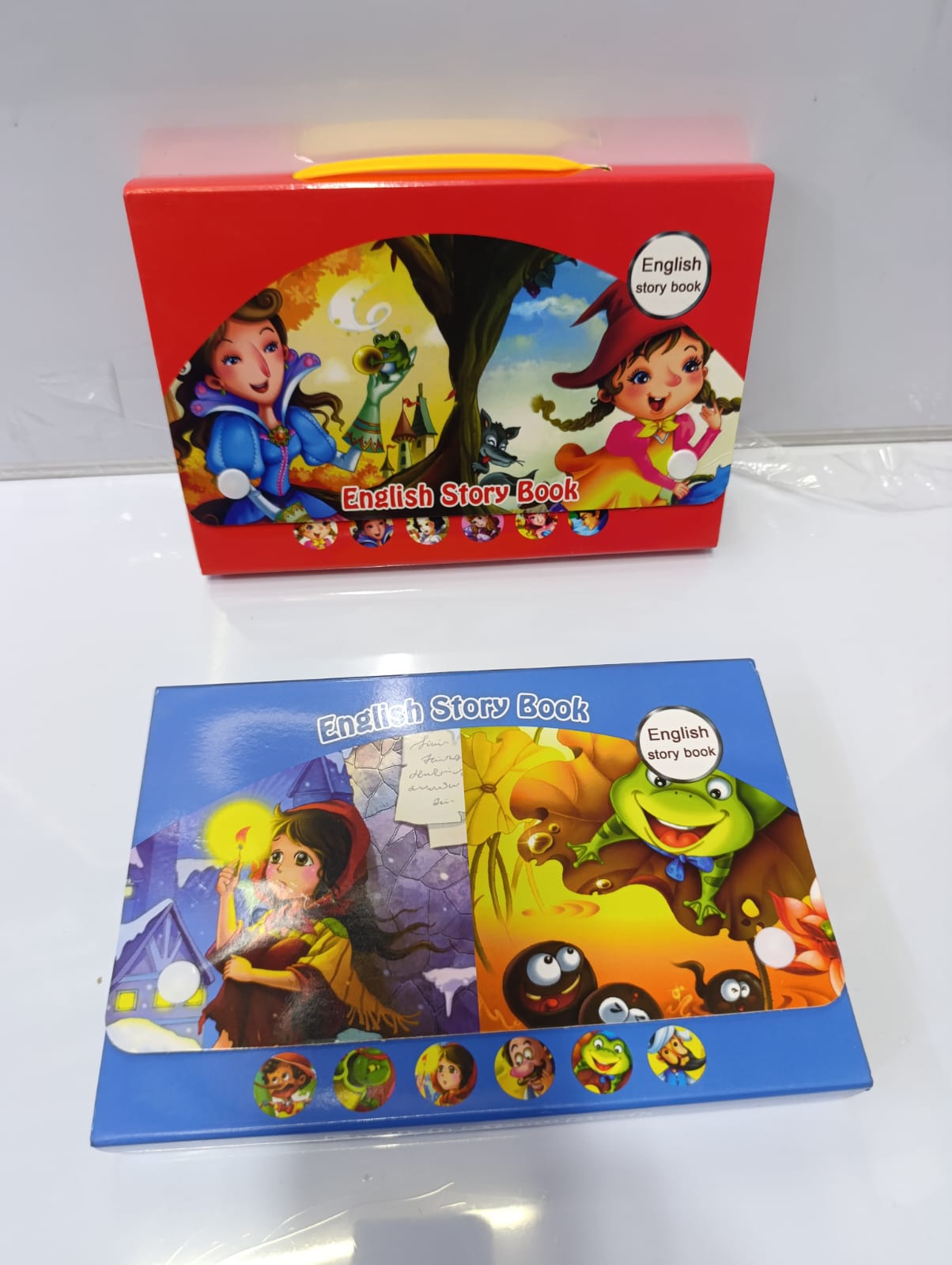 10-Piece Kids Story Book Set – English, Blue & Red Covers, Helps develop reading, imagination, and comprehension skills, Suitable for children of all ages, fun and educational.