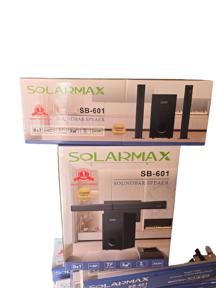 Solarmax 2.1ch sb-601 soundbar multimedia speaker system woofer -  USB Port and SD Card Slot for playing MP3s directly from storage devices, AUX Support for wired connections to TVs, laptops.