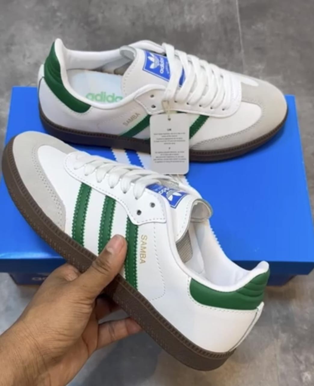 Adidas Samba pure leather Comfortable High Quality Unisex Breathable Sneakers Shoes