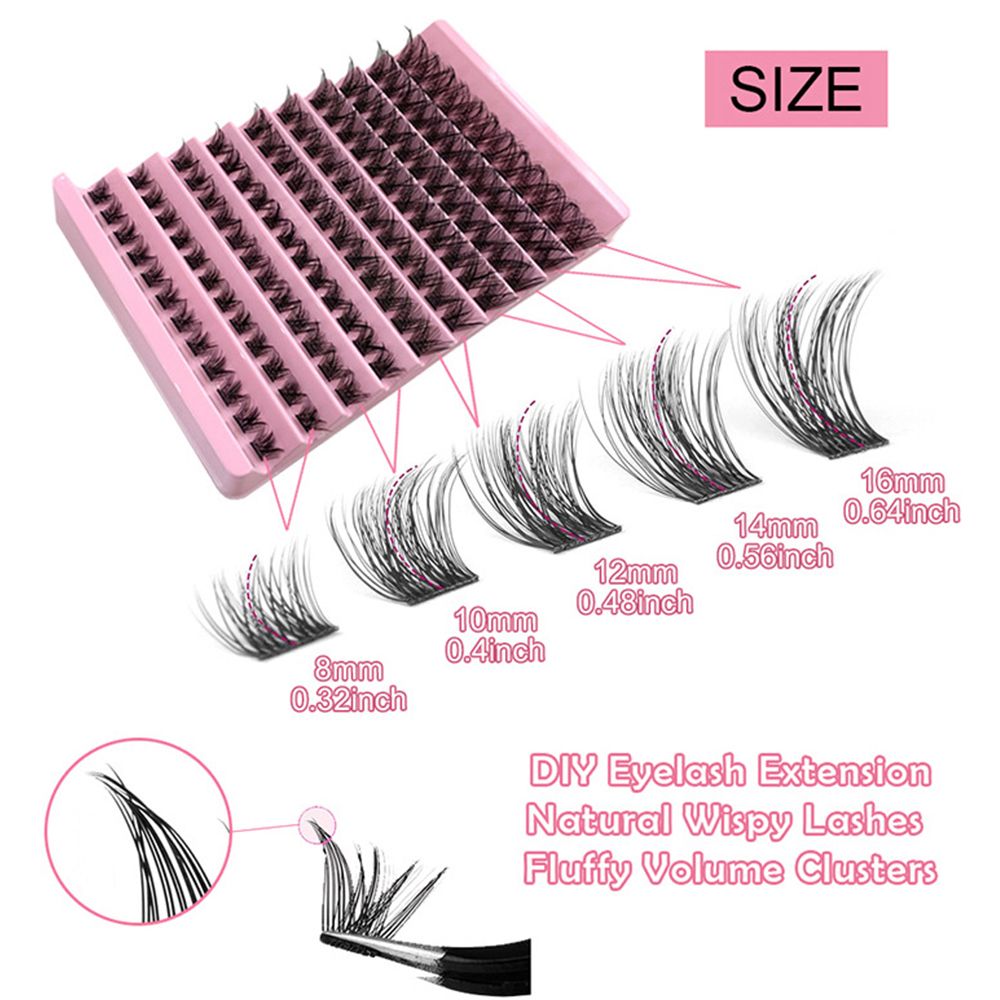 Lash Clusters, 120Pcs DIY lash Extenisons 8-16MM D Curl Fluffy Individual Natural Wispy Lashes Reusable Eyelash Extension at Home (Naturally)