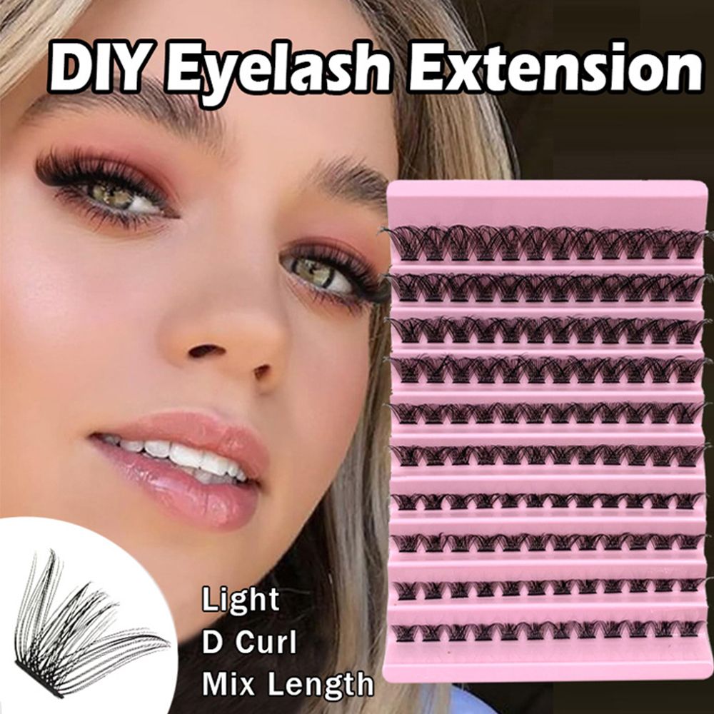 Lash Clusters, 120Pcs DIY lash Extenisons 8-16MM D Curl Fluffy Individual Natural Wispy Lashes Reusable Eyelash Extension at Home (Naturally)