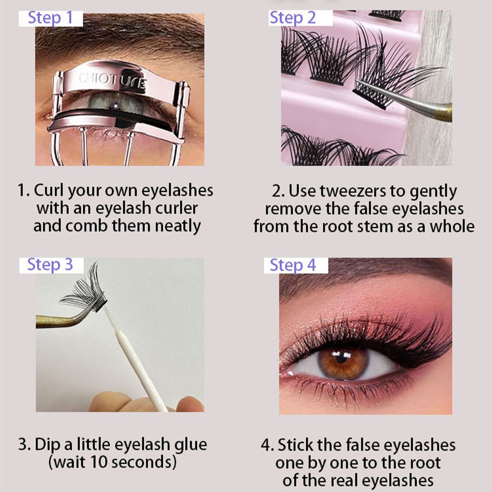 Lash Clusters, 120Pcs DIY lash Extenisons 8-16MM D Curl Fluffy Individual Natural Wispy Lashes Reusable Eyelash Extension at Home (Naturally)