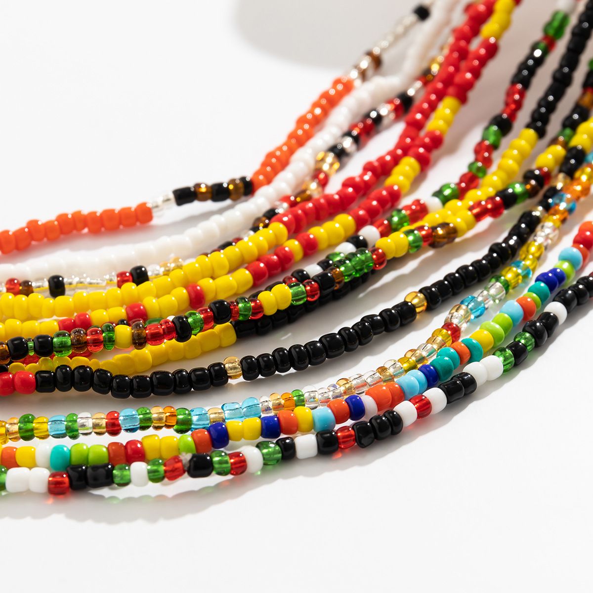 12 PCS Waist Bead Chain African Belly Bead Chain For Woman Colorful Elastic Beaded Body Waist Belly Chain Summer Bikini Jewelry, Ideal Choice For Gifts