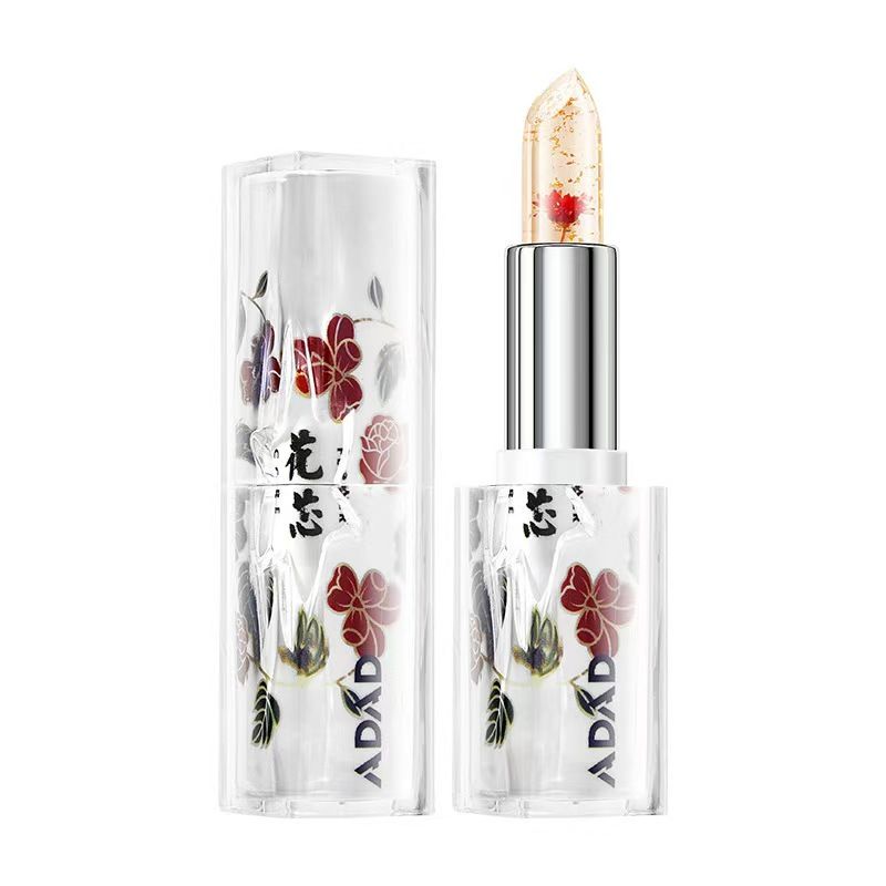 FOR 3PCS Crystal Color change Flower lipstick Gold Foil hydrating non-stick cup Warm change thousand thousand color Silky lipstick engraved