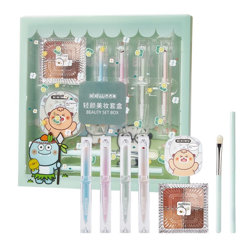 FOR 8-piece makeup set lipstick eye shadow eyebrow pencil beauty gift box novice cosmetics full set student party complete set