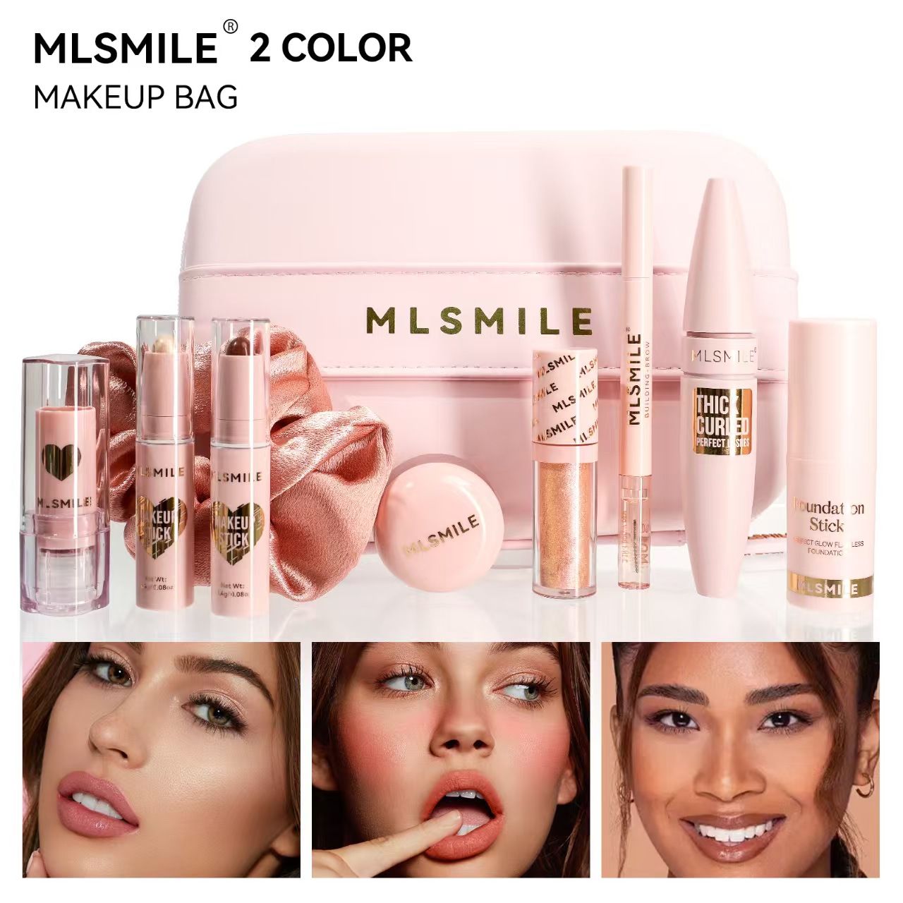 FOR Full set of cosmetics, facial and lip mascara, lipstick, eye shadow combination makeup set