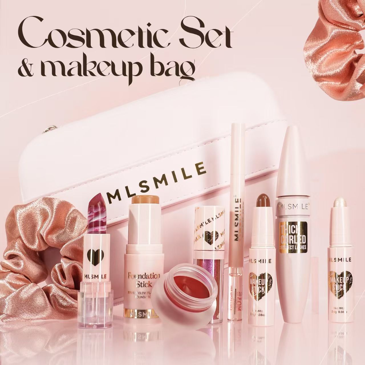 FOR Full set of cosmetics, facial and lip mascara, lipstick, eye shadow combination makeup set