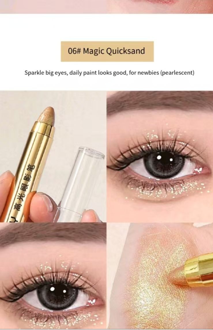 FOR Lazy eye makeup highlight eye shadow pen lying silkworm pen double-headed eye shadow stick not dizzy eye makeup repair highlight cream