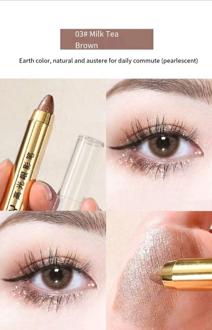 FOR Lazy eye makeup highlight eye shadow pen lying silkworm pen double-headed eye shadow stick not dizzy eye makeup repair highlight cream