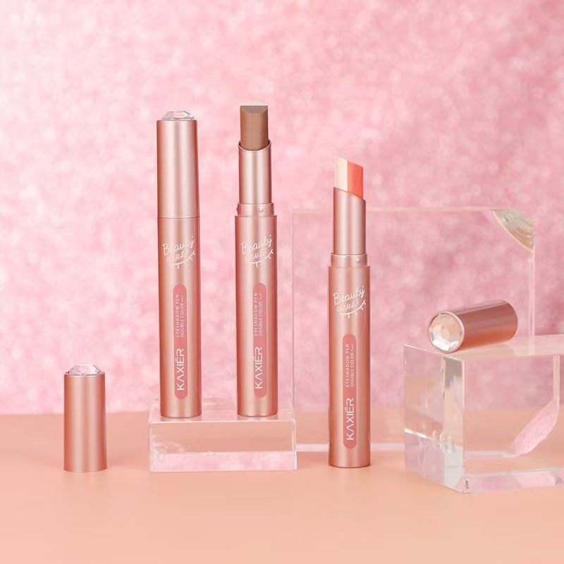 FOR Gradient two-color eye shadow pen pearl light glitter waterproof not easy to stain three-dimensional eye makeup lazy eye shadow stick
