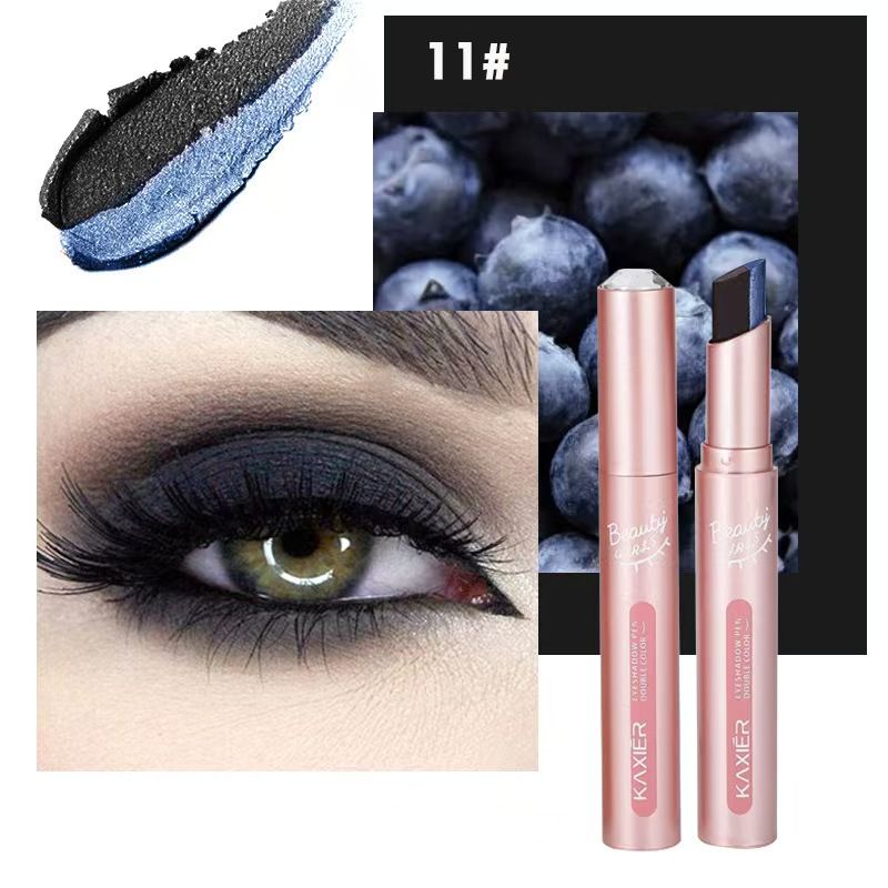 FOR Gradient two-color eye shadow pen pearl light glitter waterproof not easy to stain three-dimensional eye makeup lazy eye shadow stick