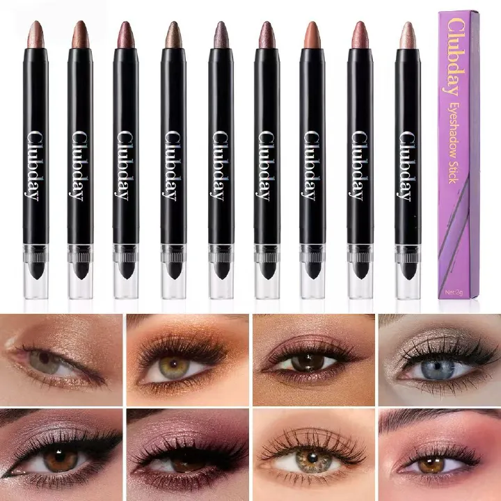 FOR 9-color combination popular rotating double-headed eye shadow stick long-lasting easy coloring brightening high-gloss reclining silkworm monochrome eye makeup eye shadow pen