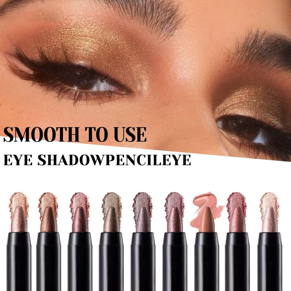 FOR 9-color combination popular rotating double-headed eye shadow stick long-lasting easy coloring brightening high-gloss reclining silkworm monochrome eye makeup eye shadow pen