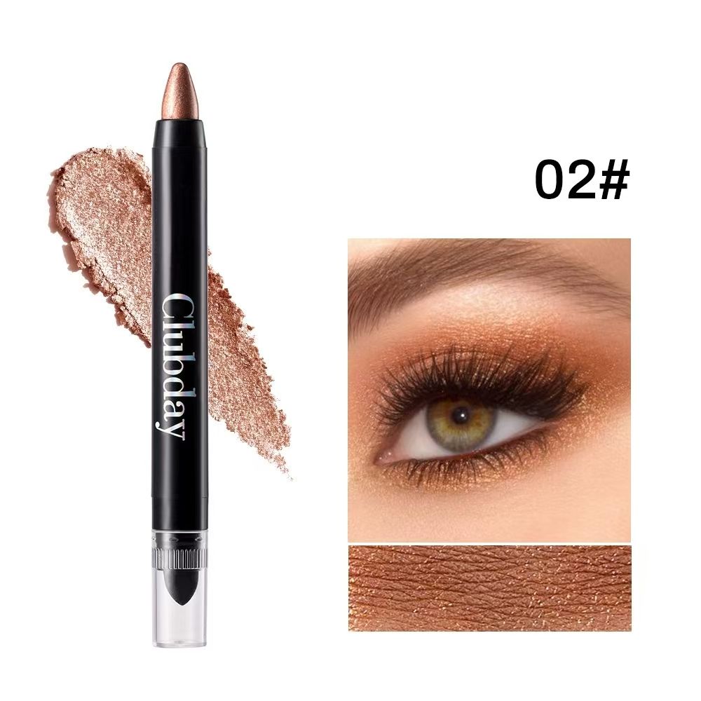 FOR 9-color combination popular rotating double-headed eye shadow stick long-lasting easy coloring brightening high-gloss reclining silkworm monochrome eye makeup eye shadow pen