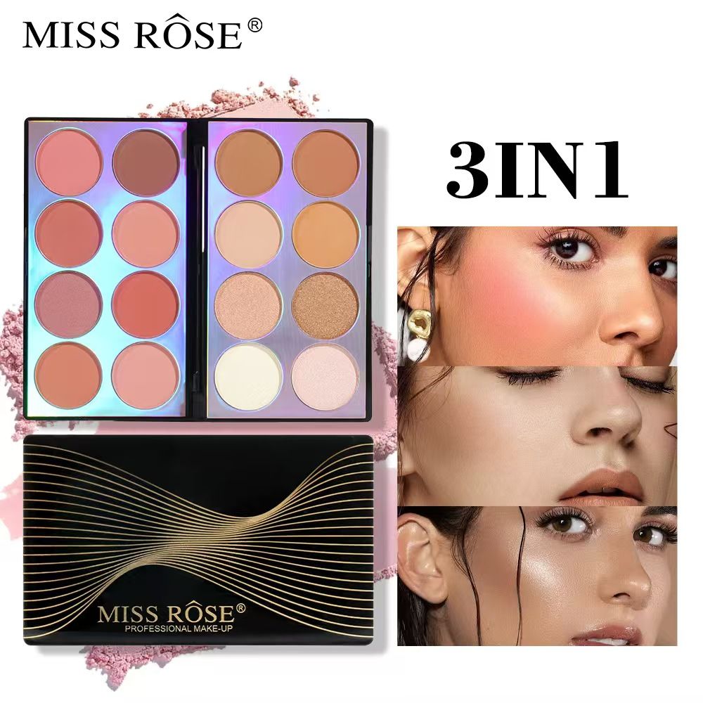 FOR Makeup matte blush contour all-in-one disk facial brightening highlight pearl fine glitter eye shadow disk
